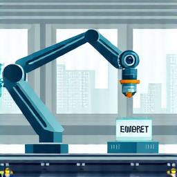 Endüstriyel makine görüşü ve kalite kontrolü için fabrika üretim hattı