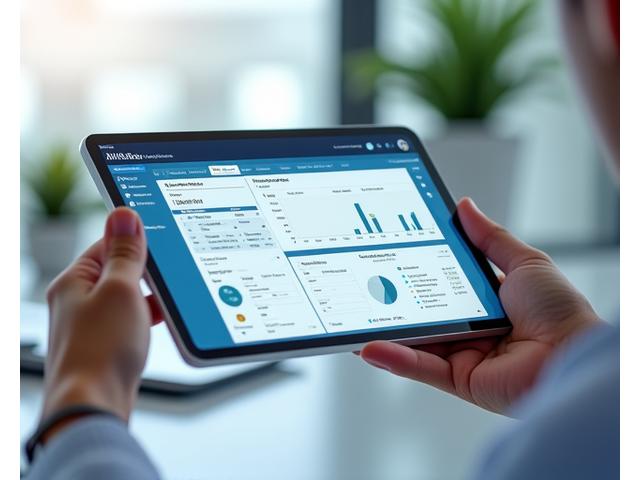 Elektronik sağlık kayıtları sistemini gösteren tablet ekranı.